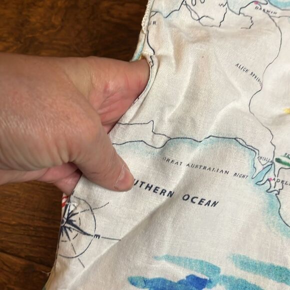 GAP KIDS Linen Blend Colorful Map Print Sleeveless Shirt Dress, size 8 - Picture 4 of 8